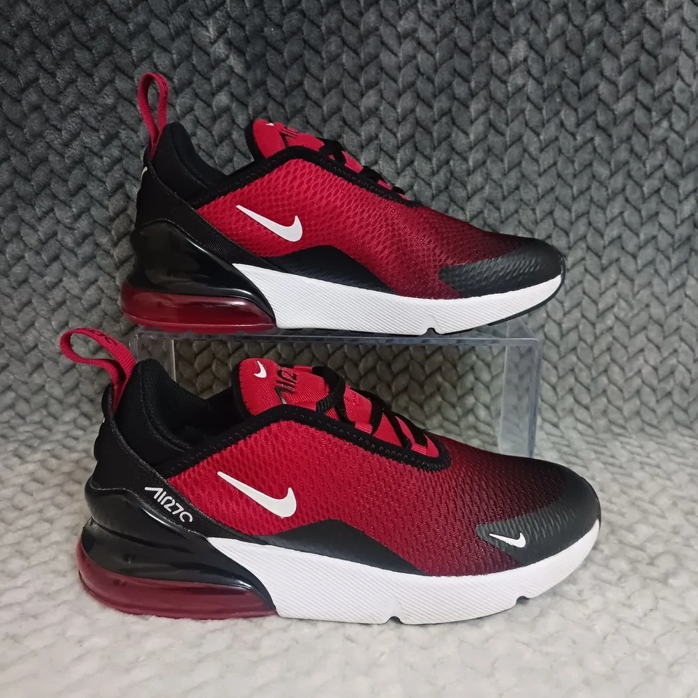 Nike Air Max 270 PS Gym Red Gradient Kid's Walking Running Sneakers Shoes Sz 3Y